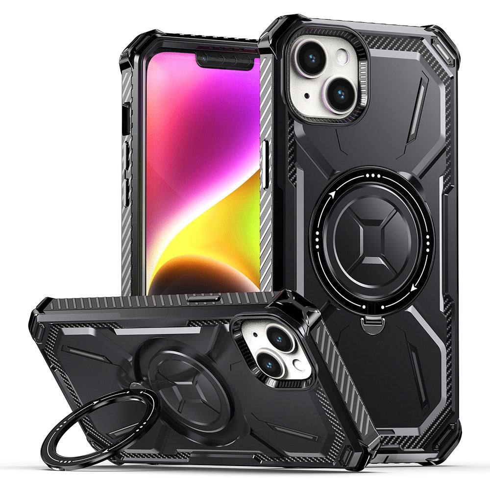 Pro iPhone 14 Plus Kickstand Magnetické pouzdro na telefon PC TPU Kryt na telefon kompatibilní s MagSafe Pro iPhone 14 Plus Kickstand Magnetické pouzdro na telefon PC TPU Kryt na telefon kompatibilní s MagSafe